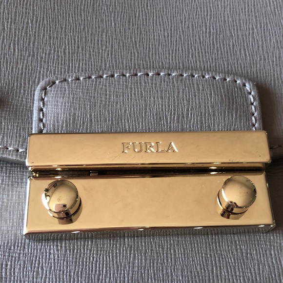Furla Studded Saffiano Leather Crossbody Bag - grey - Picture 6 of 6